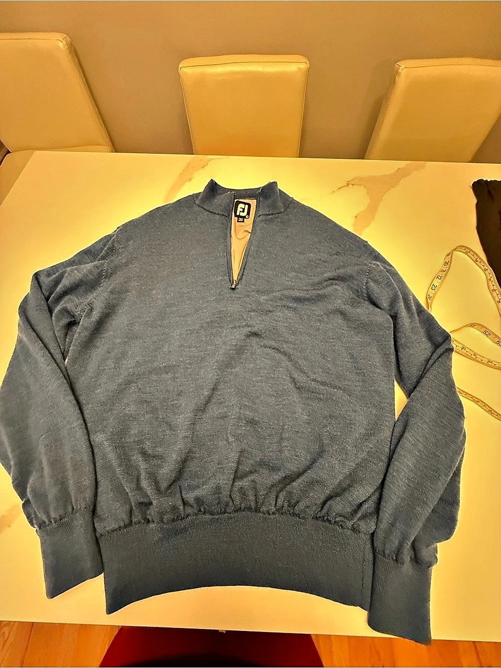 FootJoy Lined Performance Half-Zip Sweater Blue